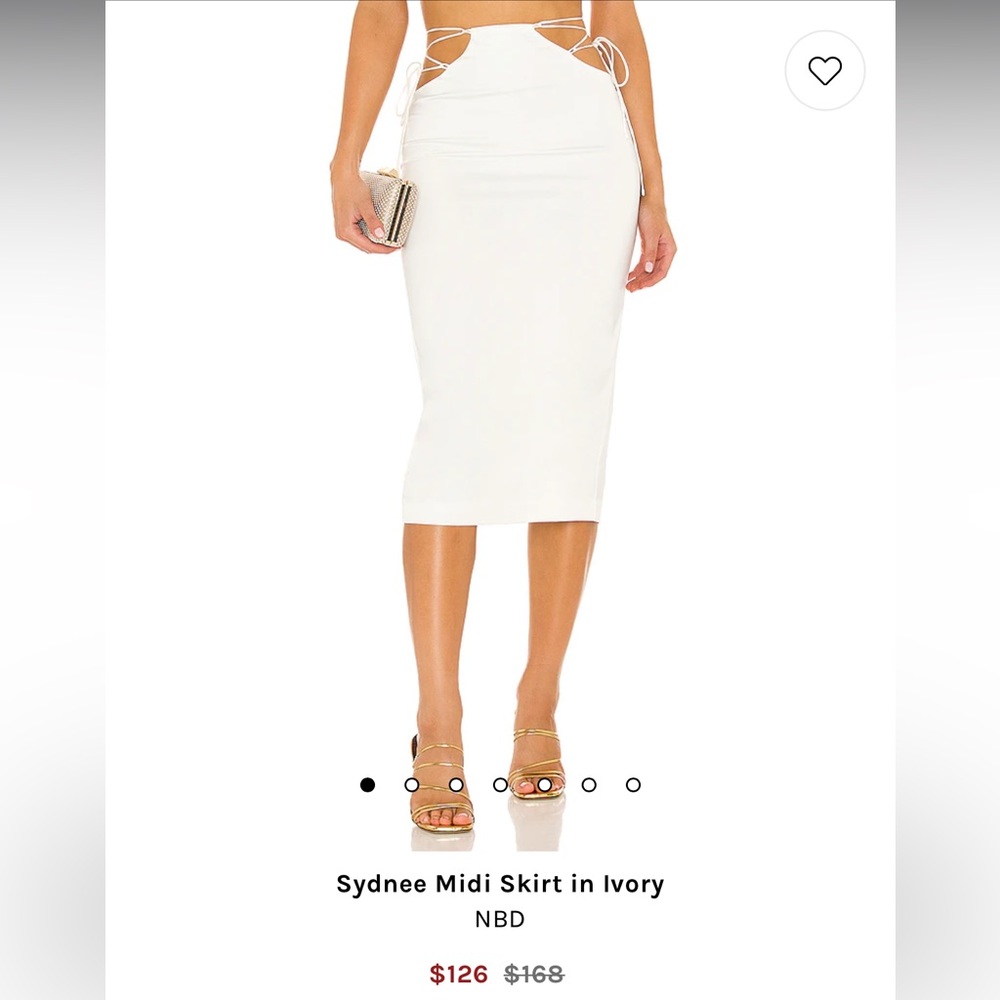 Sydnee Midi Skirt in Ivory